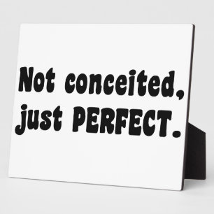 Not Conceited, Just Perfect Plaque