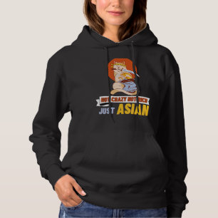 Not Crazy Not Rich Just Asian Cat Wth Samurai Swo Hoodie