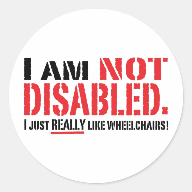 Not Disabled Sticker (Front)