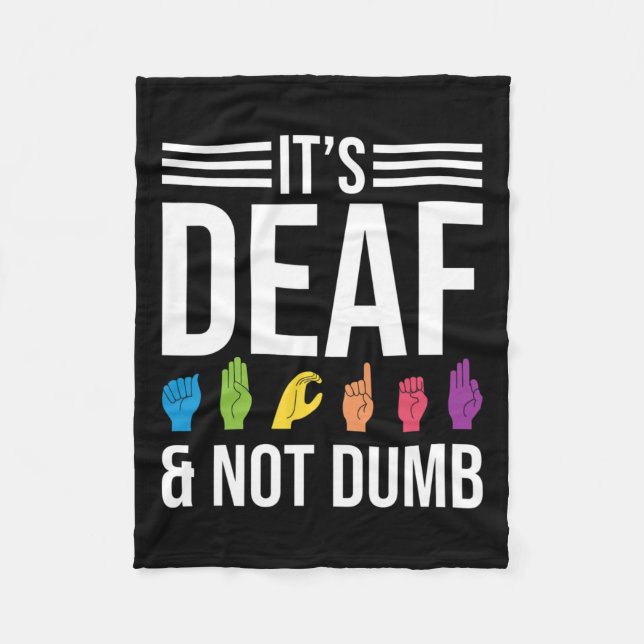 Not Dumb  Fleece Blanket (Front)