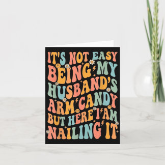 Not Easy Being Husbands Girlfriend Couple Partner Card