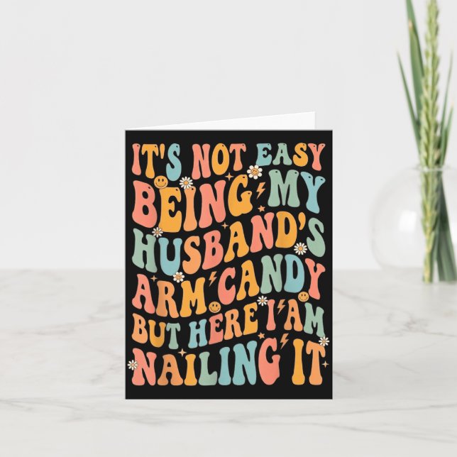 Not Easy Being Husbands Girlfriend Couple Partner Card (Front)