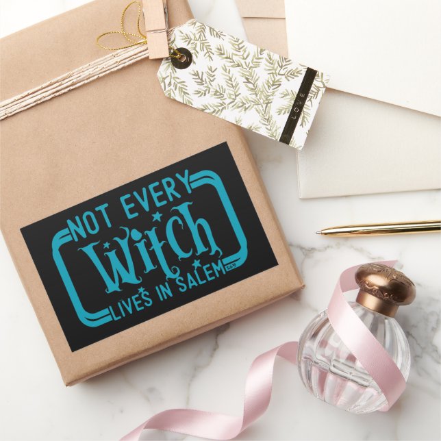 NOT EVERY WITCH LIVES IN SALEM   funny  halloween  Rectangular Sticker (Gifting)