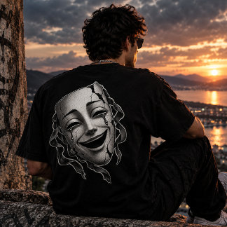 Not Everyone Smiles Through The Pain Theatre Mask T-Shirt