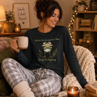 Not Everyone Was Kung Fu Fighting Whimsical Frog Tri-Blend Shirt
