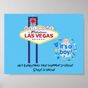 Not Everything Stays In Vegas It's A Boy Poster