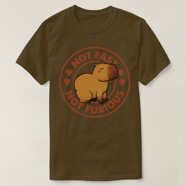 Not Fast Not Furious Capybara by Tobe Fonseca T-Shirt (Design Front)