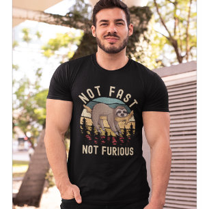 Not Fast Not Furious Funny Sloth Sleeping T-Shirt