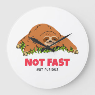 Not Fast Not Furious   Large Clock