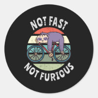 Not Fast Not Furious lazy sloth sleeping bicycle
