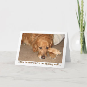 Not Feeling Well Card