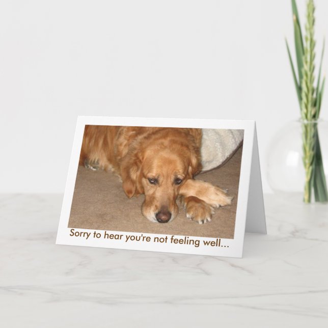 Not Feeling Well Card (Front)