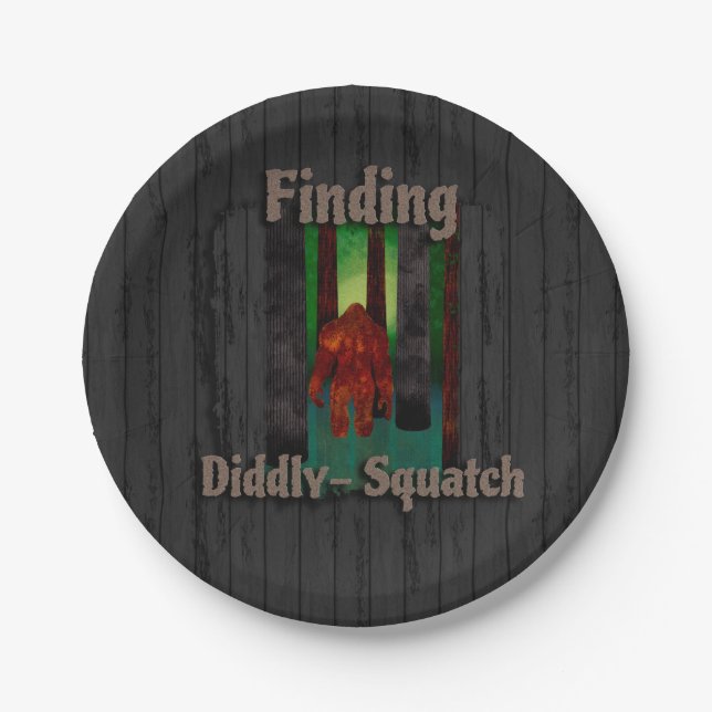 not finding bigfoot paper plate (Front)