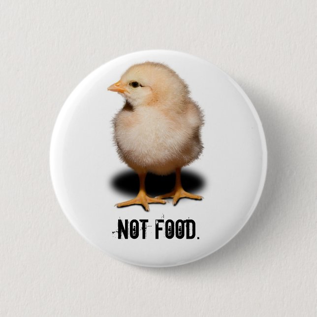 Not Food. 6 Cm Round Badge (Front)