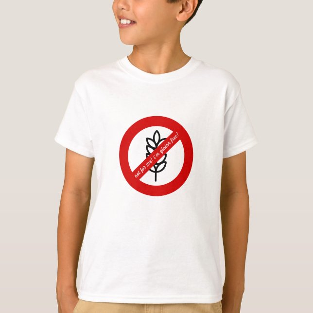 Not for me, i'm gluten free! Kids Allergy Alert T-Shirt (Front)