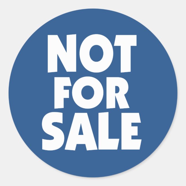 Not for Sale sticker (Front)