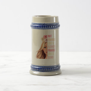Not Fragile Like a Flower Fragile Like a Bomb RBG Beer Stein