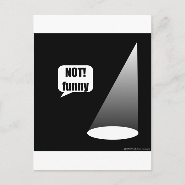 Not Funny Postcard (Front)