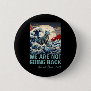 Not Going Back Cute Wave Of Blue Cats For Kamala 6 Cm Round Badge