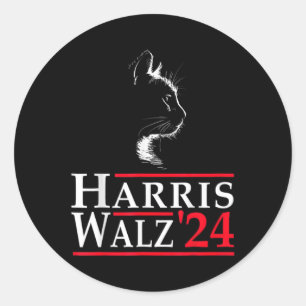 Not Going Back Kamala Harris Cat Lady 2024 Electio Classic Round Sticker