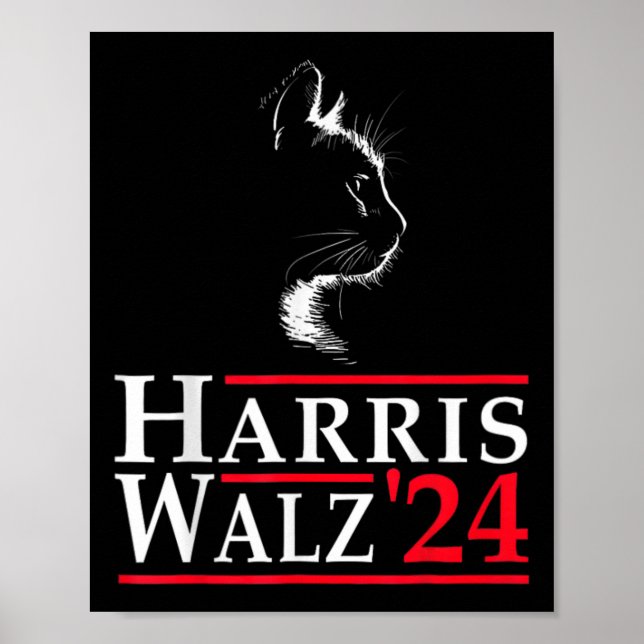 Not Going Back Kamala Harris Cat Lady 2024 Electio Poster (Front)