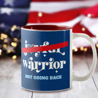 Not Going Back Warrior Type USA Flag Heart Navy