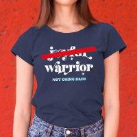Not Going Back Warrior White Type USA Flag Heart