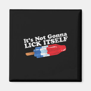 Not Gonna Lick Itself Funny Popsicle 4th Of July G Magnet