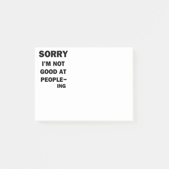 Not Good at People - Ing Post-it Notes (Front)