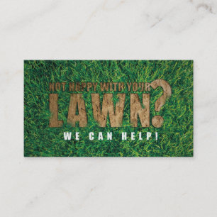 NOT HAPPY WITH YOU LAWN - BUSINESS CARD