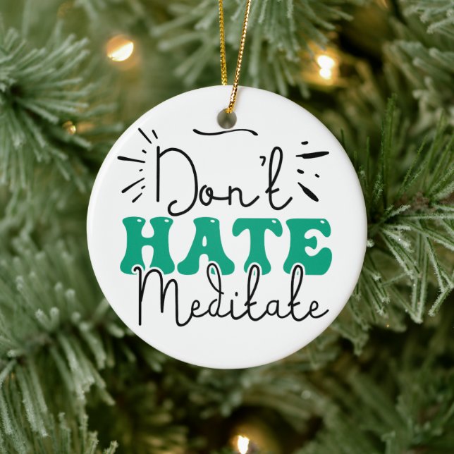 Not Hate Message Design  Ceramic Tree Decoration (Tree)