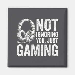 Not Ignoring You Gaming Headset Graphic Video Game Magnet