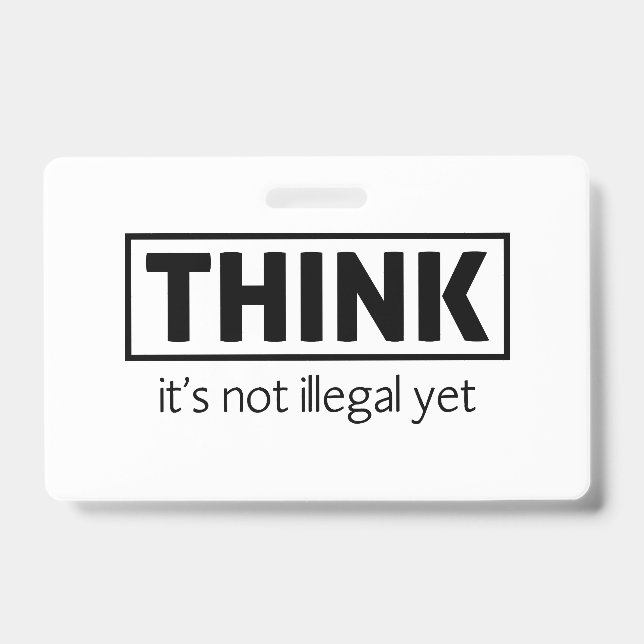 Not illegal ID badge (Front)