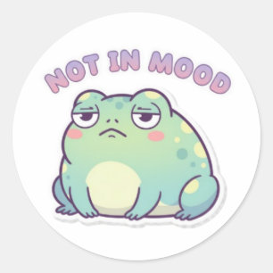 Not In Mood Frog Sticker Cute Annoyed Frog Meme Ka