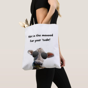Not In the Mood Cow Tote Bag