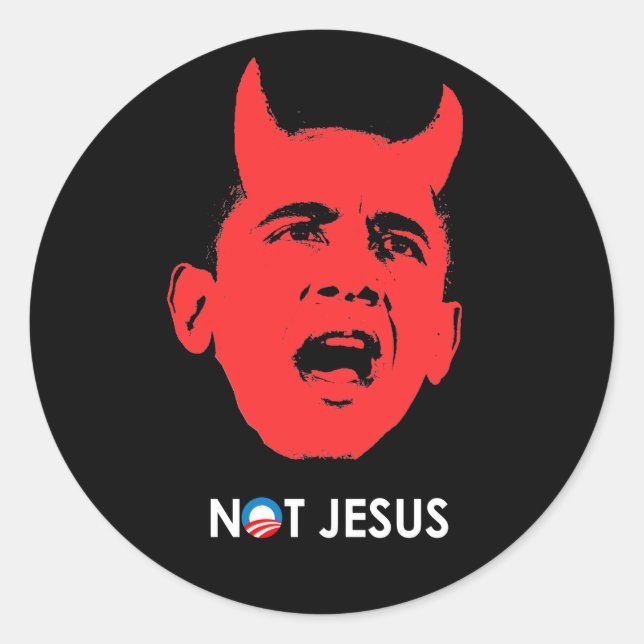 NOT JESUS CLASSIC ROUND STICKER (Front)