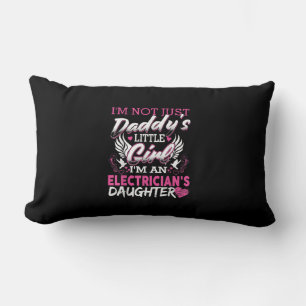 Not Just Daddy Little Girl I'm An Electrician Gift Lumbar Cushion