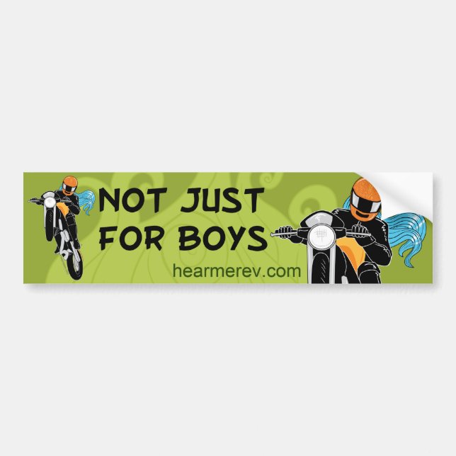 Not Just for Boys Bumper Sticker (Front)