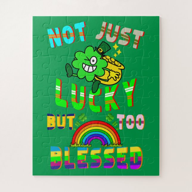 Not Just Lucky But Too Blessed Jigsaw Puzzle (Vertical)