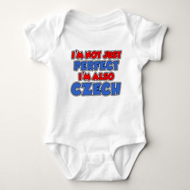 Not Just Perfect Czech Baby Bodysuit (Front)