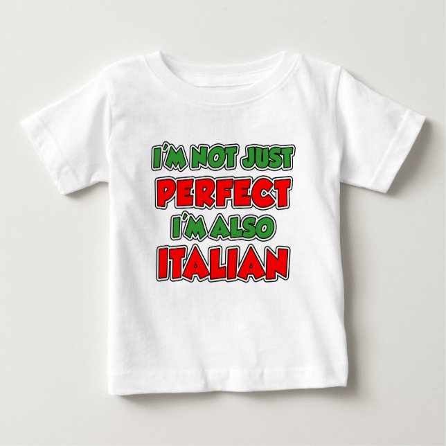 Not Just Perfect Italian Kids Baby T-Shirt (Front)