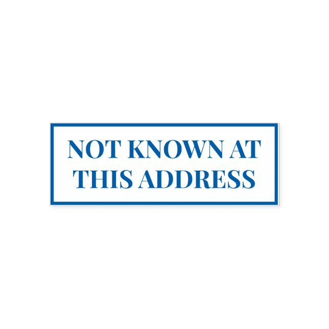 Not Known At This Address Self-inking Stamp (Design)
