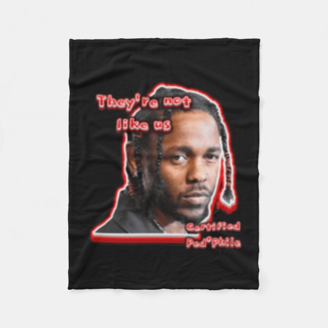 Not Like Us Sticker  Fleece Blanket (Front)