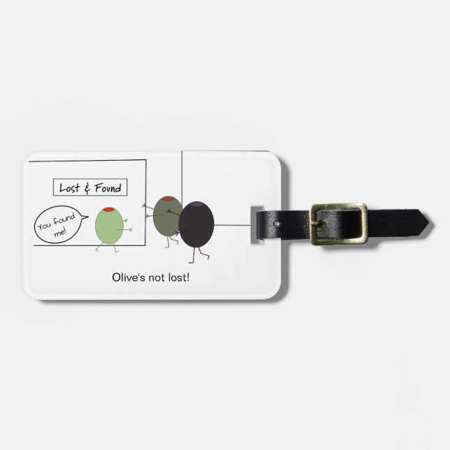 Not Lost Pun Luggage Tag (Front Horizontal)