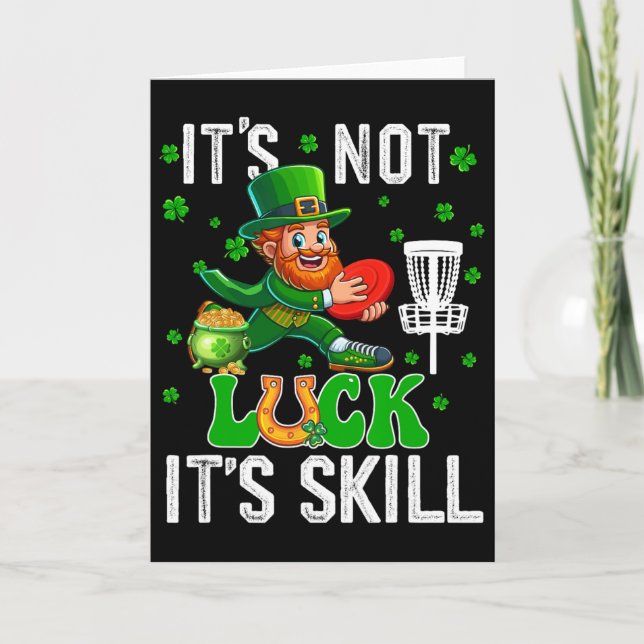 Not Luck Proud Skill St. Patrick's Day Man Playing Card (Front)