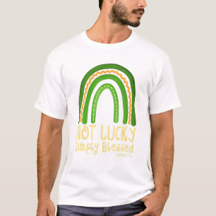 Not Lucky Just Blessed Leopard Shamrock St Patrick T-Shirt