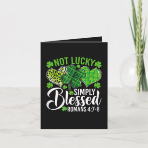 Not Lucky Simply Blessed Christian Holiday Card