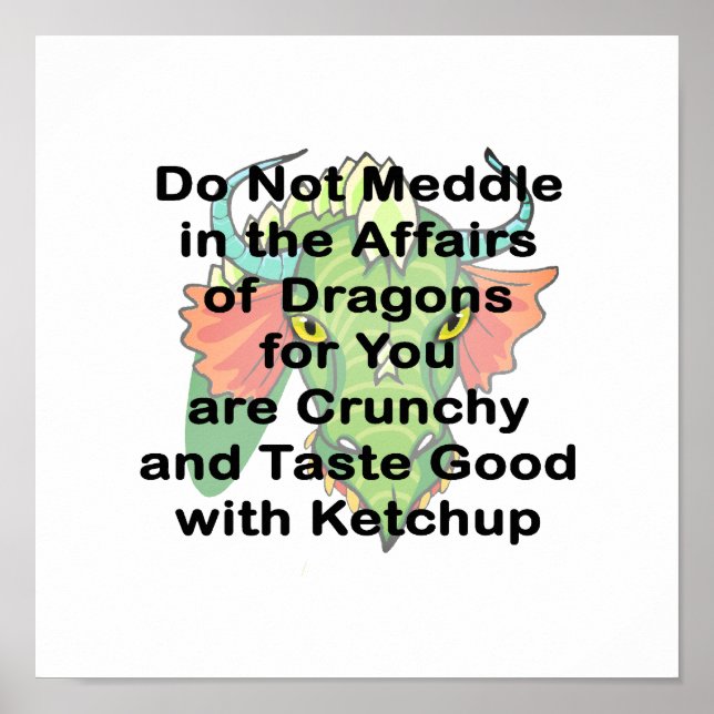 Not meddle black dragon head poster (Front)