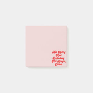 Not Merry And Bright Funny Anti-Christmas Text Post-it Notes