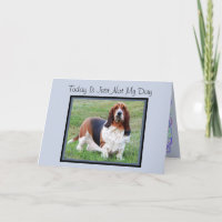 "Not My Day" Birthday Card W/Fun Basset Hound